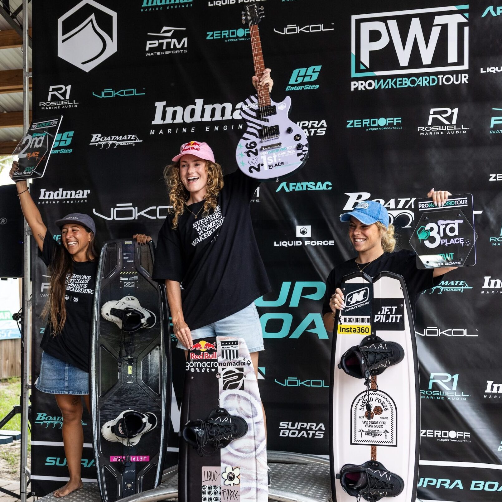 The 2026 Supra Boats Pro Wakeboard Tour #1 Winners.